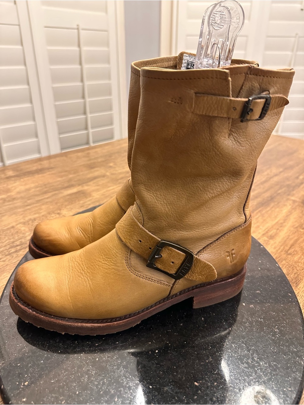 Frye Veronica Short with Buckle Mid-Calf Slouchy Boots - Picture 6 of 9